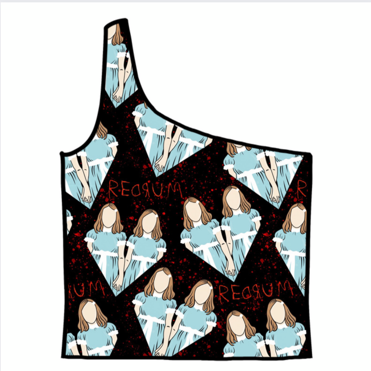 Redrum Adult One-Shoulder Cropped Top