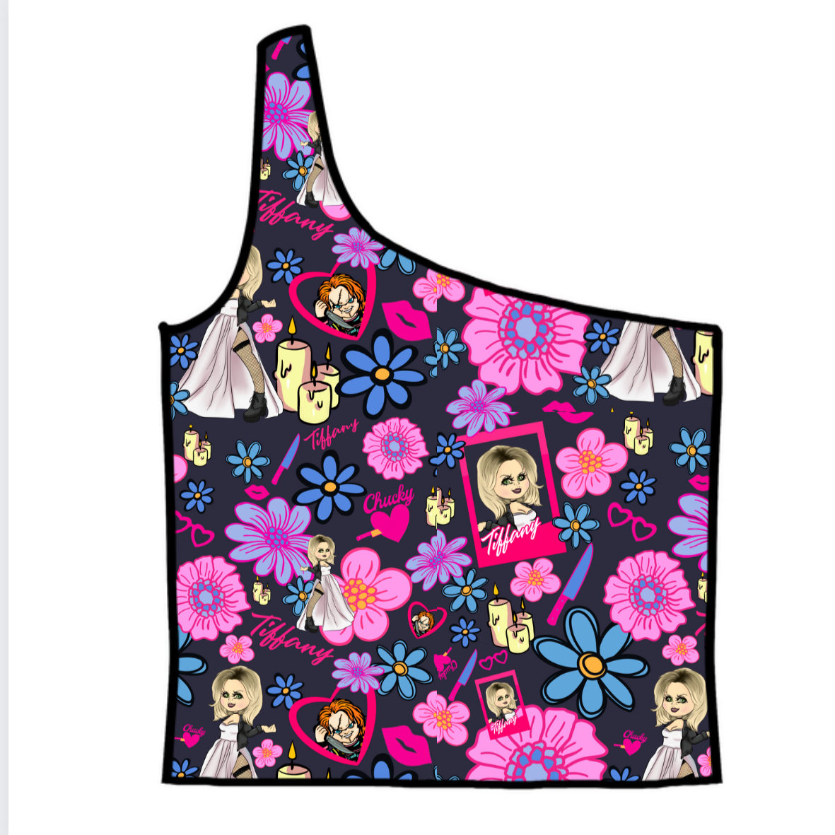 Barb!e Tiff Adult One-Shoulder Cropped Top