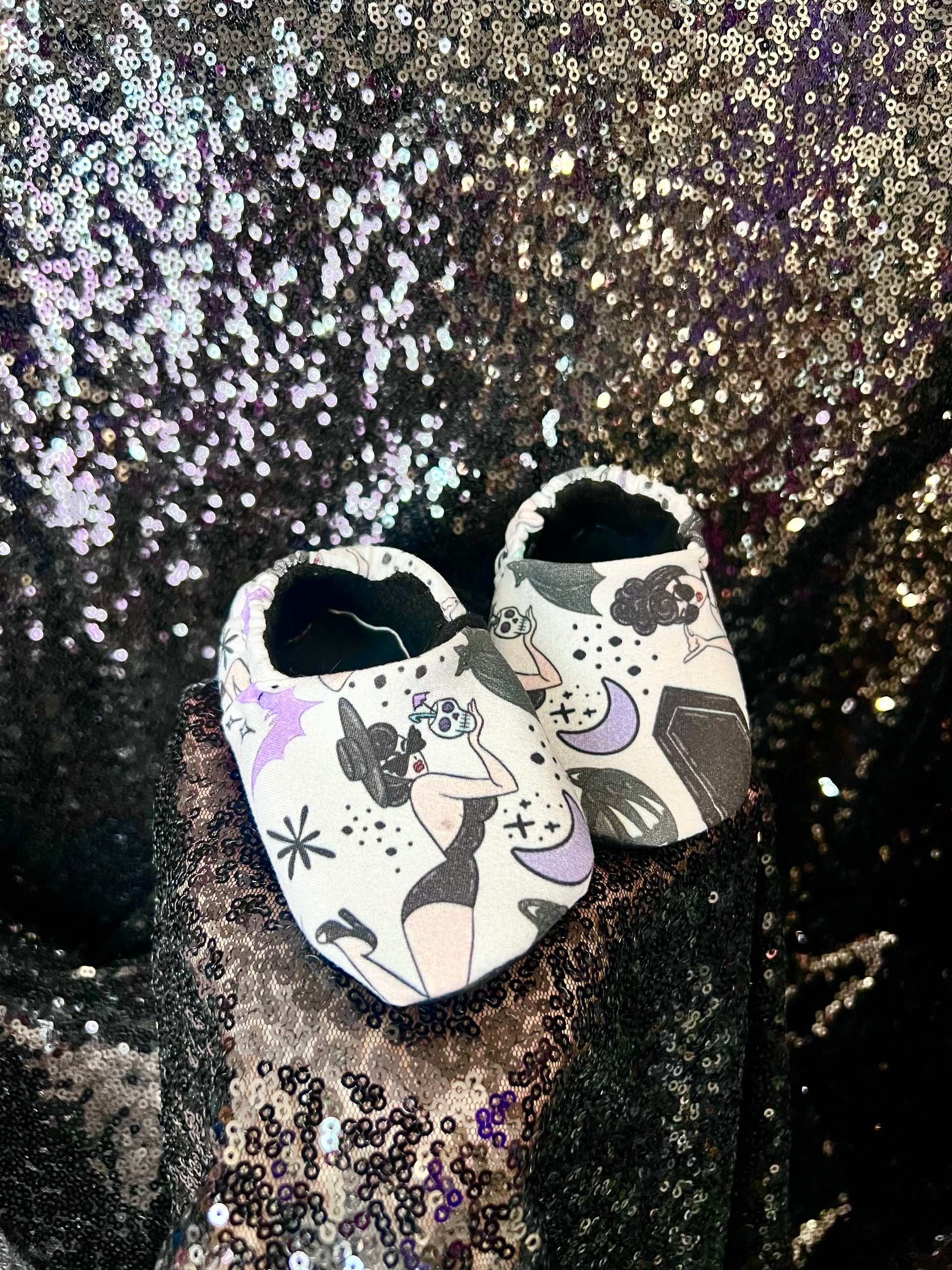 Beach Goth Baby Booties
