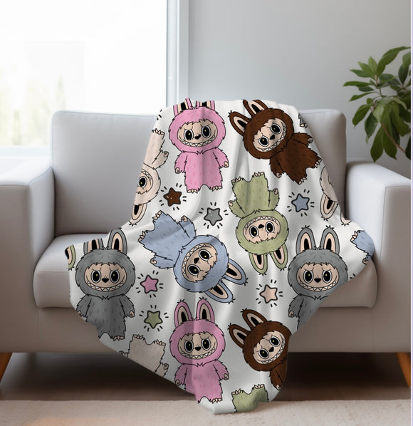 Fuzzy Buddy White Blanket