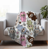 Fuzzy Buddy White Blanket