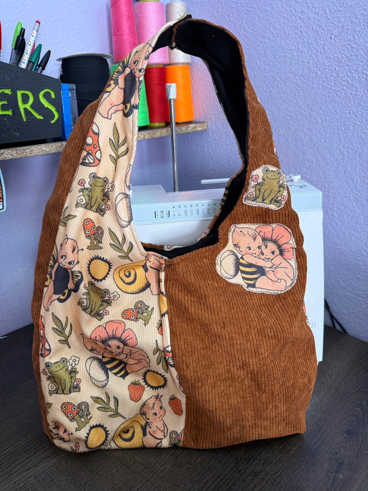 Pre-Order Cottage Kewpie Corduroy Hobo Bag