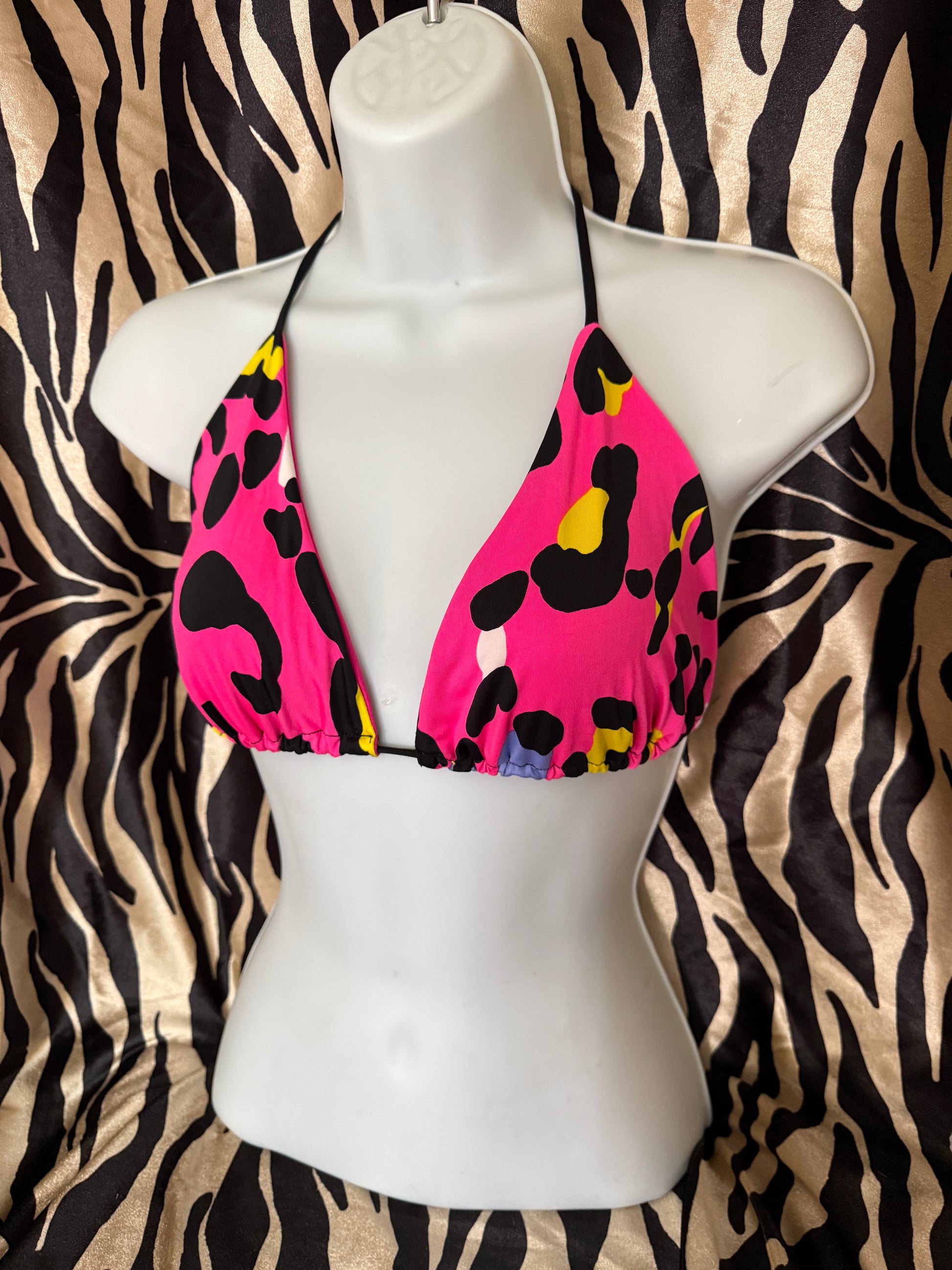 Neon Animal Bikini Top