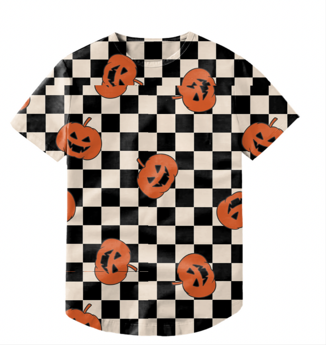 Pumpkin Checkered Unisex Shirt
