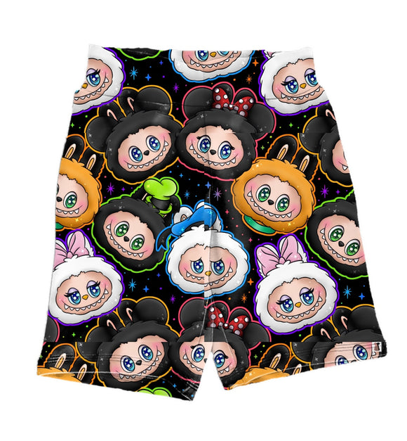 Fuzzy Buddy Black Biker Shorts