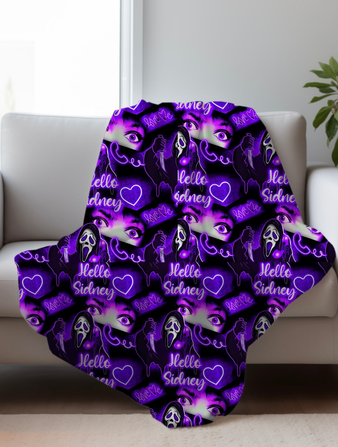 Hello S!dney Purple Blanket