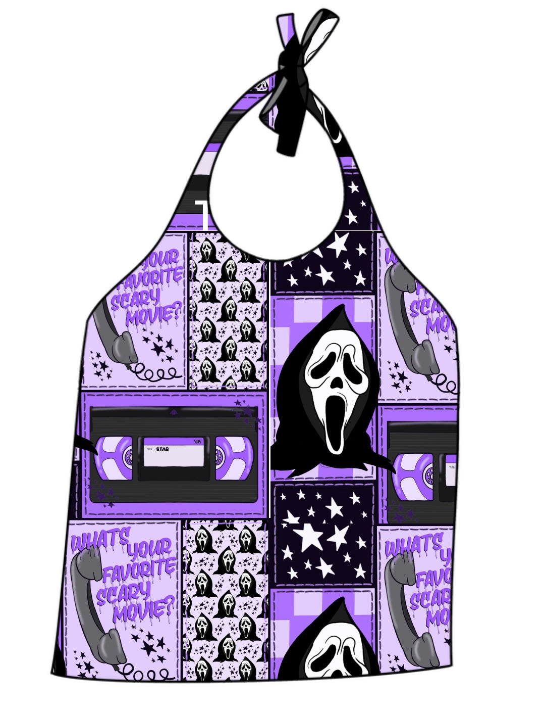 Patchwork Ghost Halter Top