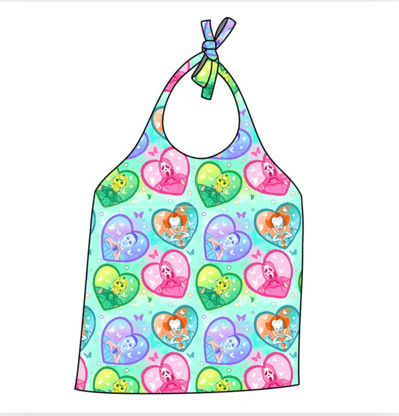 Mashup Pastel Horror Hearts Halter