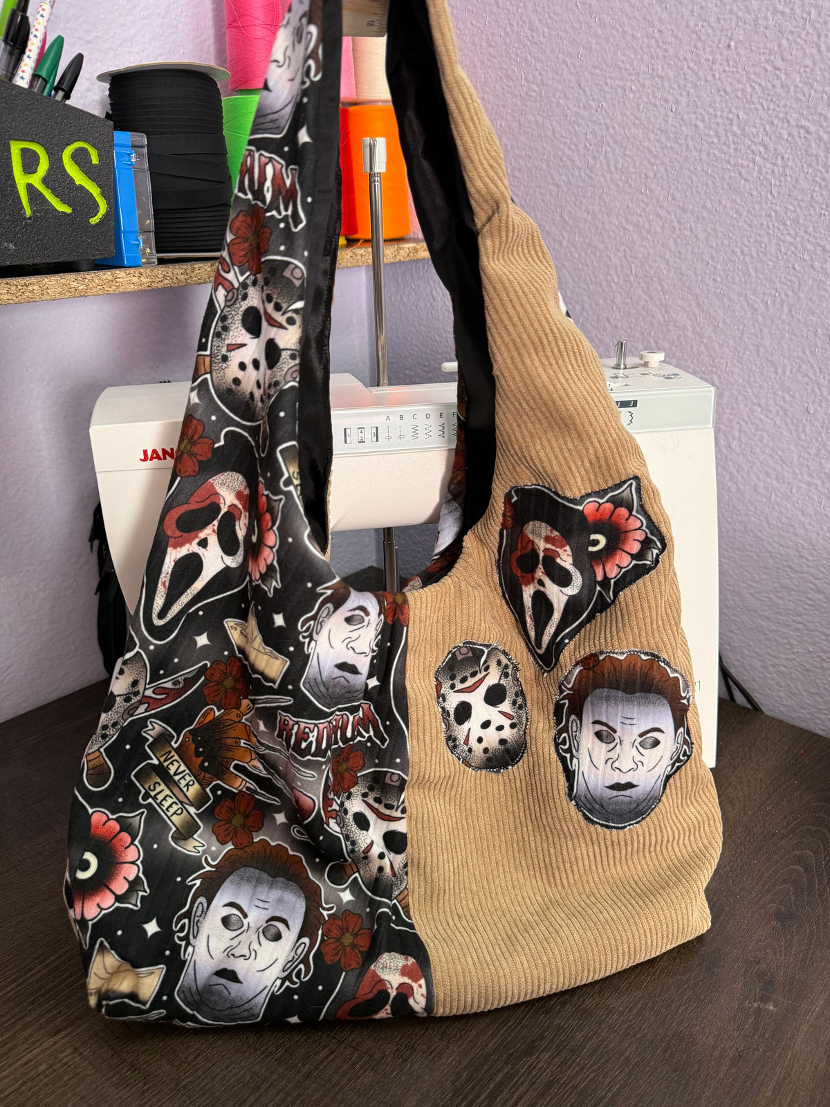 Pre-Order Tattoo Horror  Corduroy Hobo Bag