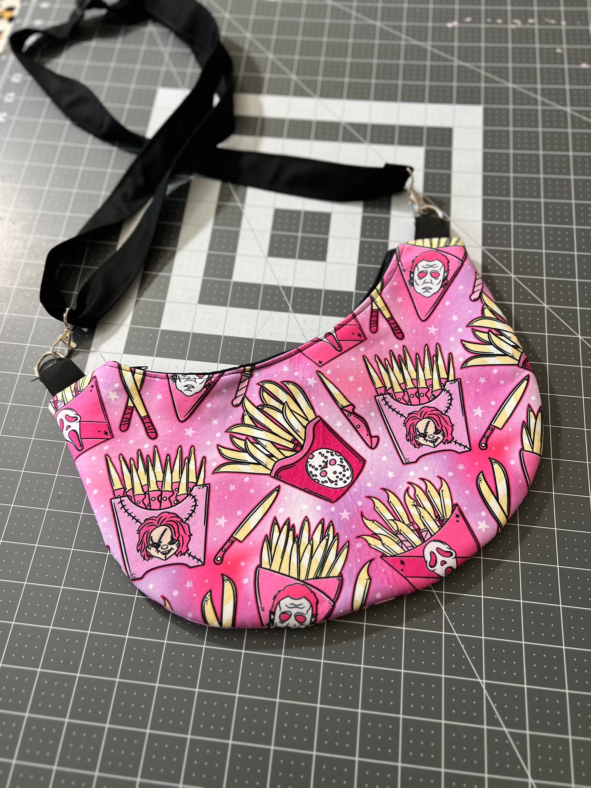 Fries B4 Guys Crescent Crossbody Bag