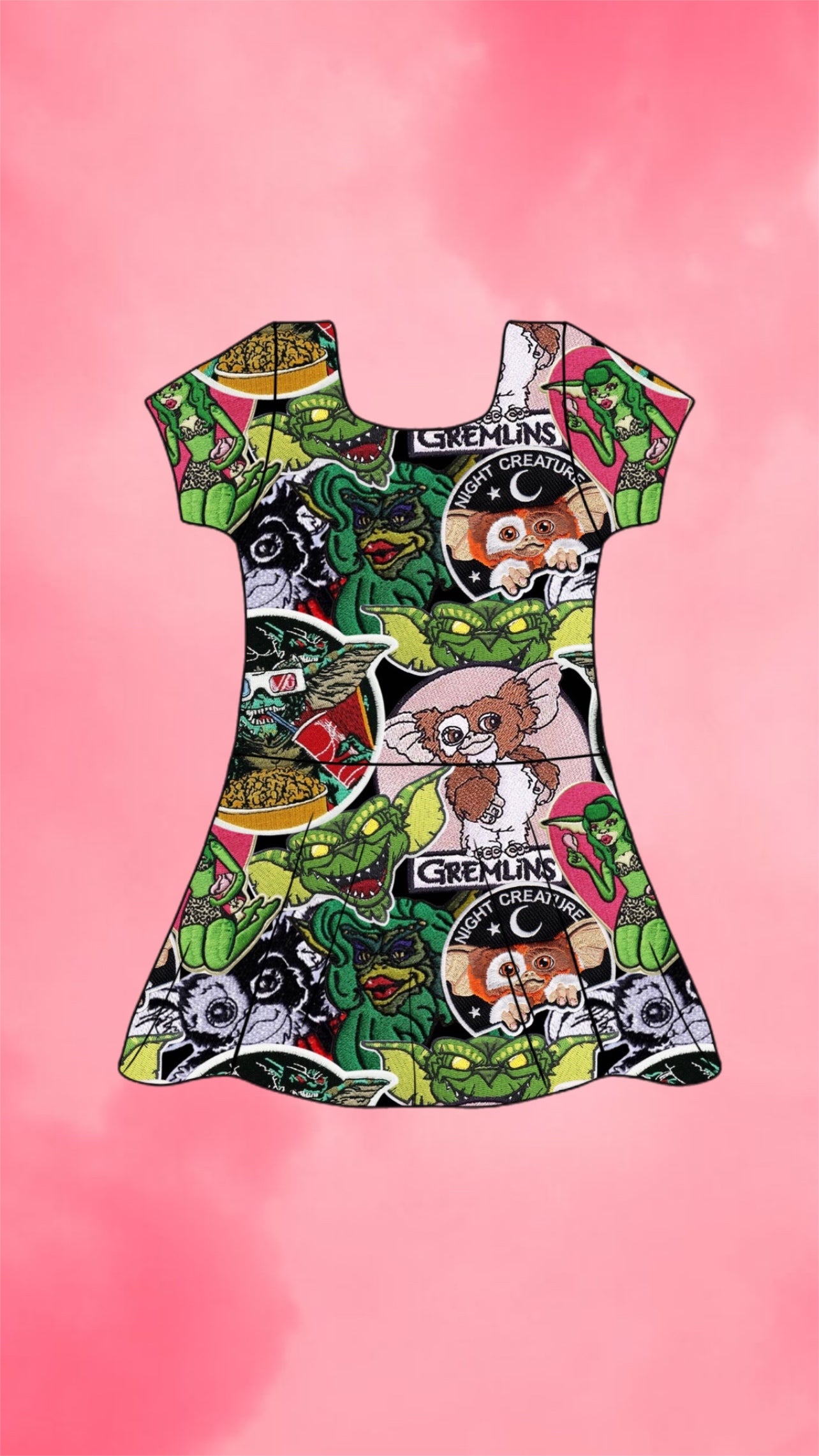 Greml!ns Patch Skater Dress