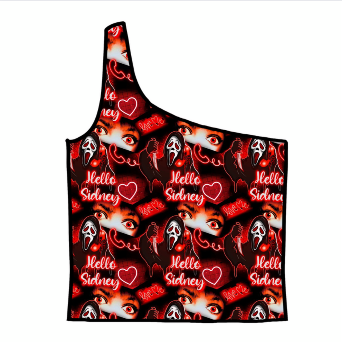 Hello S!dney Adult One-Shoulder Cropped Top
