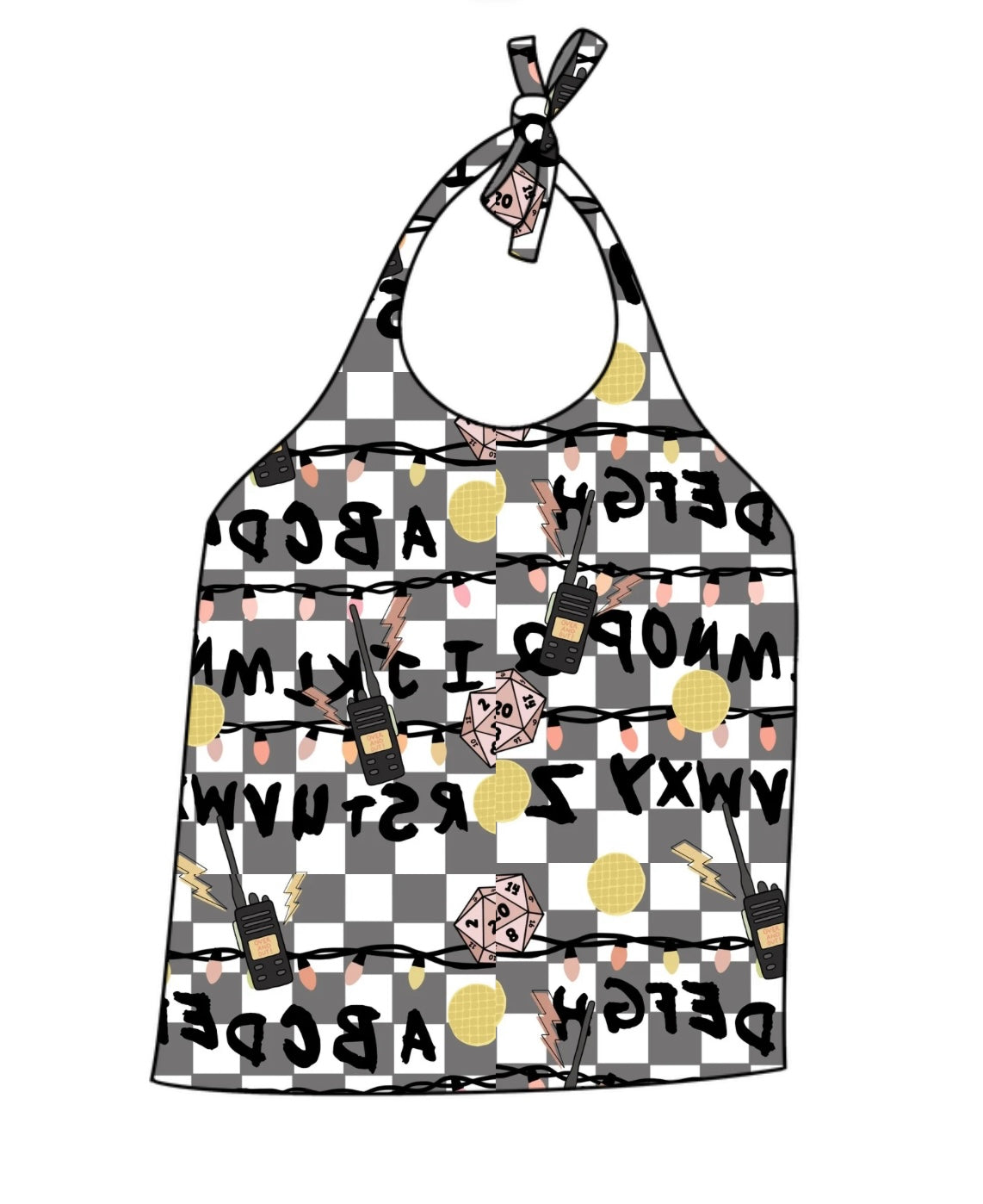 S T R A N G E Letters Halter Top