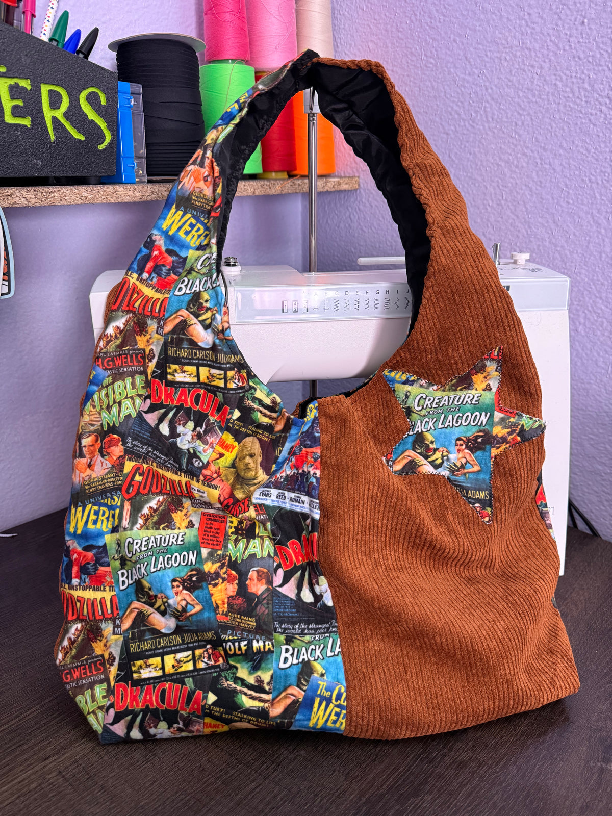 Pre-Order Classic Monster Corduroy Hobo Bag