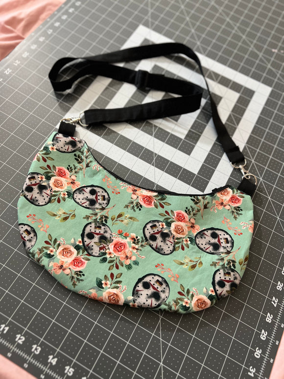 Jas0n Floral Crescent Crossbody Bag