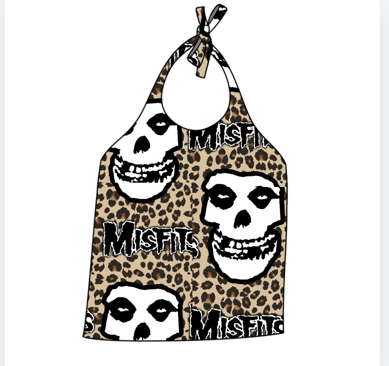 Leopard Skulls Halter Top