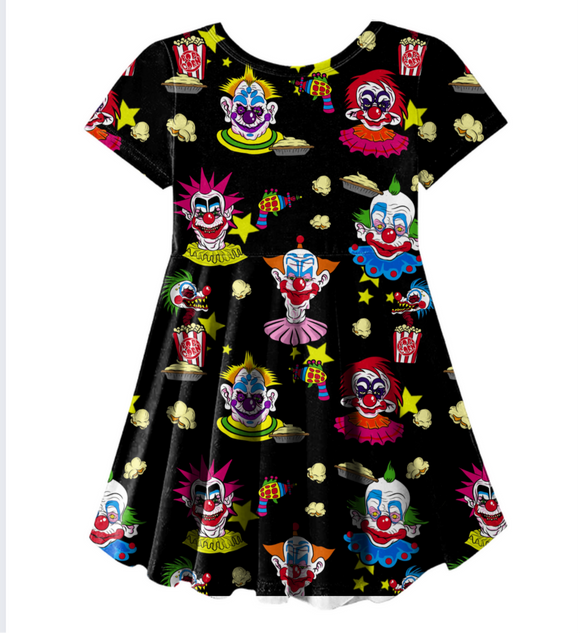 Klowns Black Skater Dress