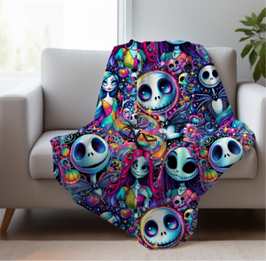 Rainbow Spooky Couple Blanket