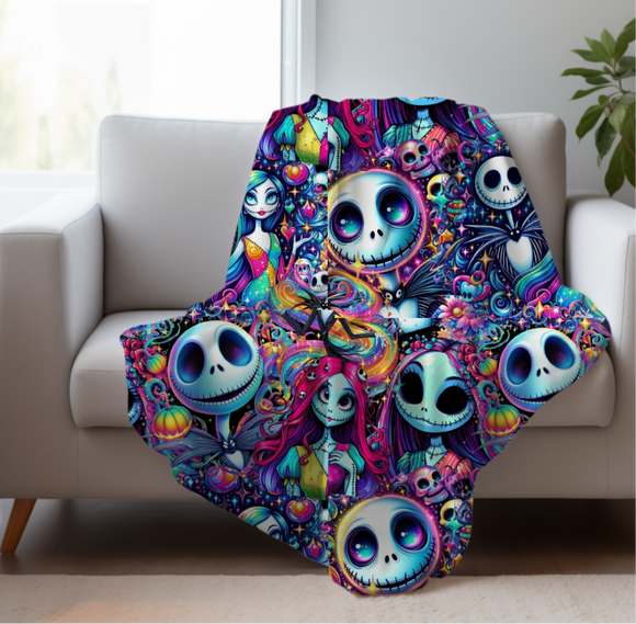 Rainbow Spooky Couple Blanket