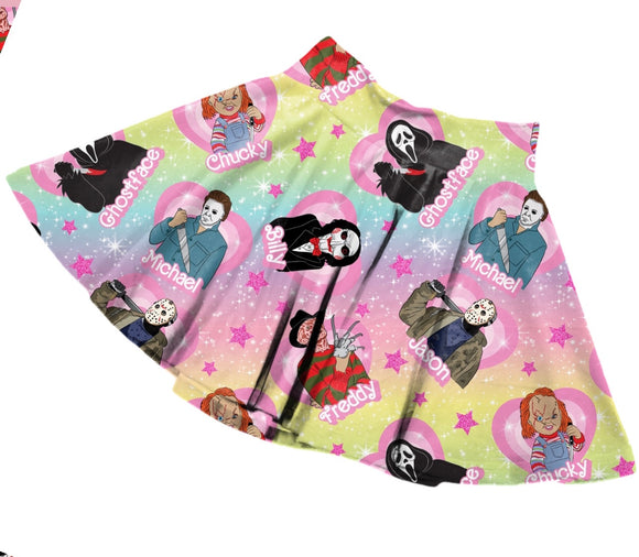 Glitter Horror Skater Skirt