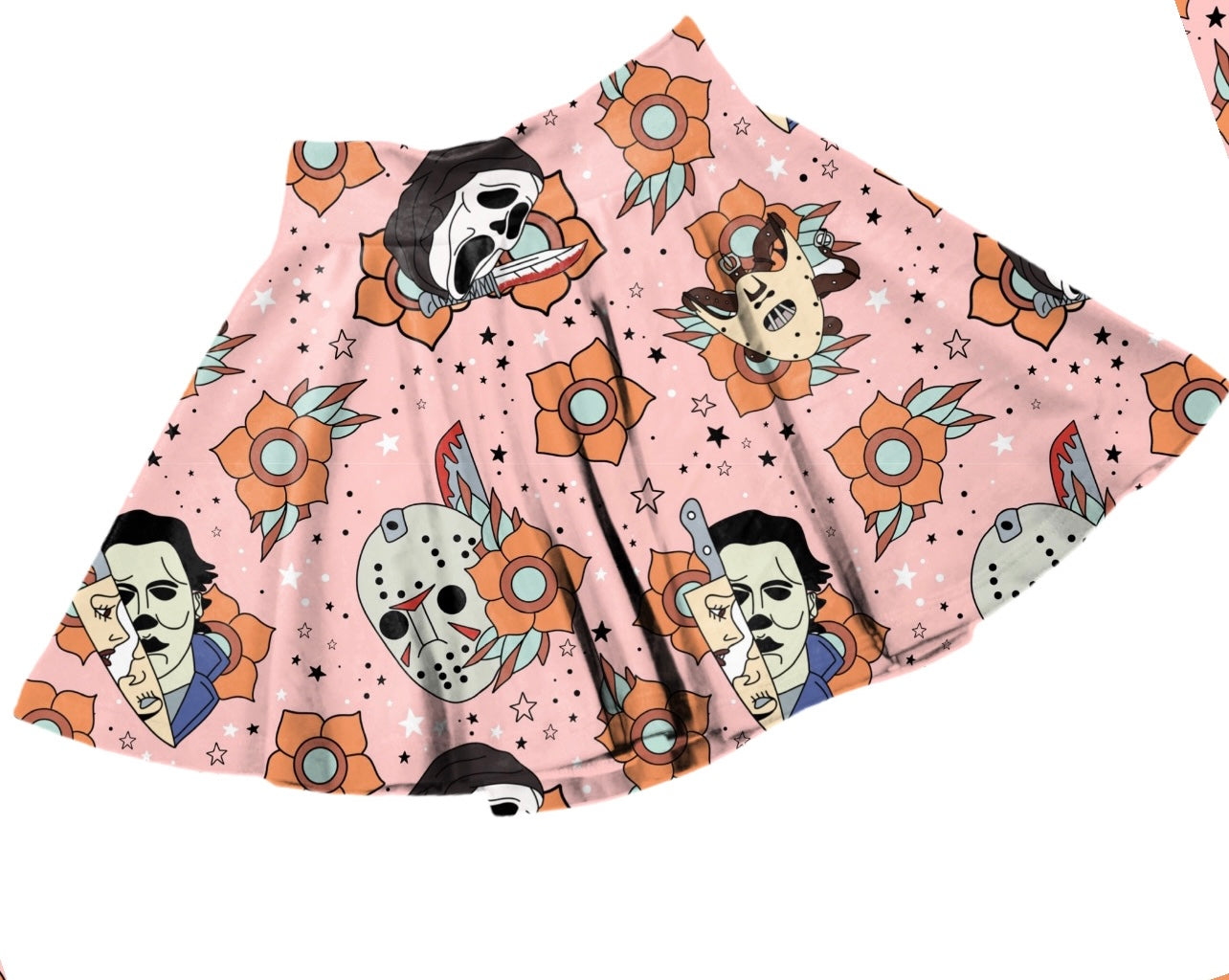 Tattoo Horror Skater Skirt