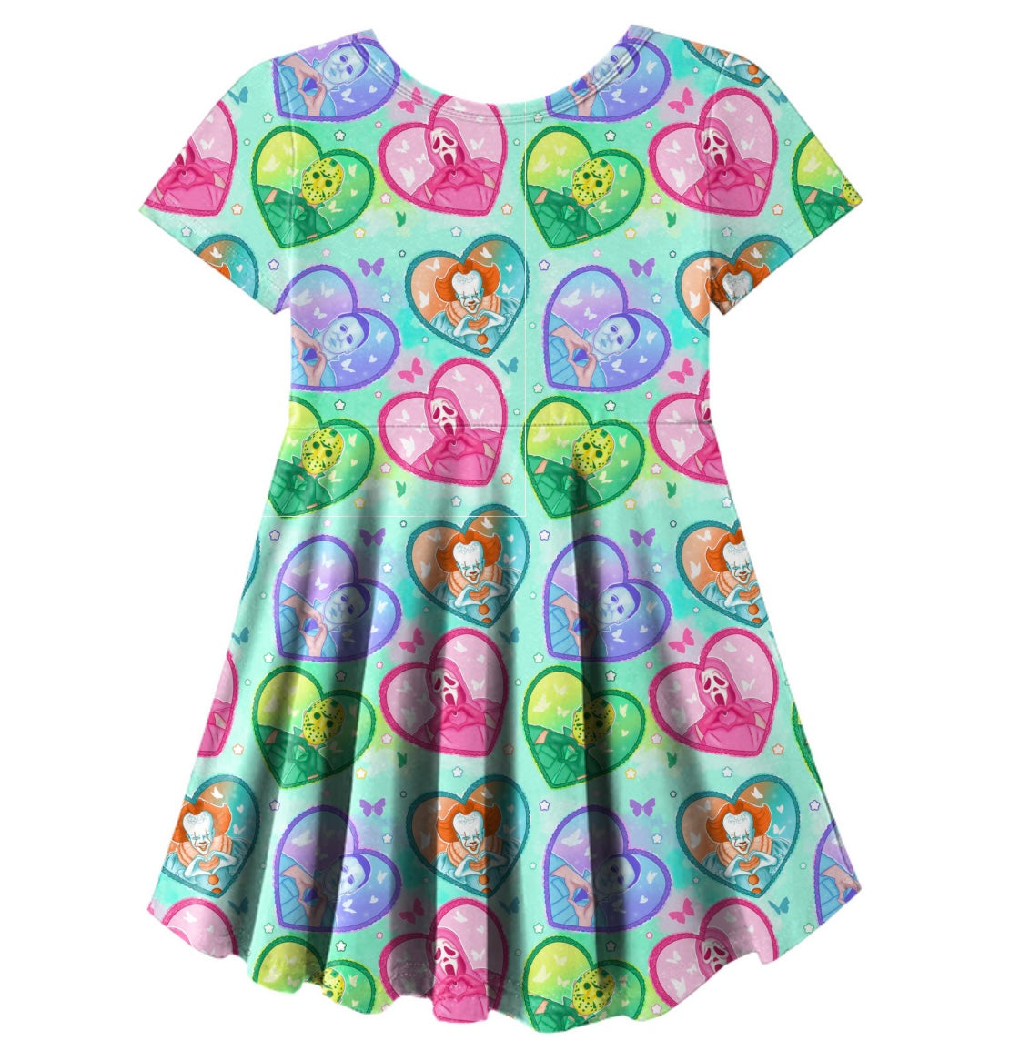 Mashup Horror Pastel Hearts Dress
