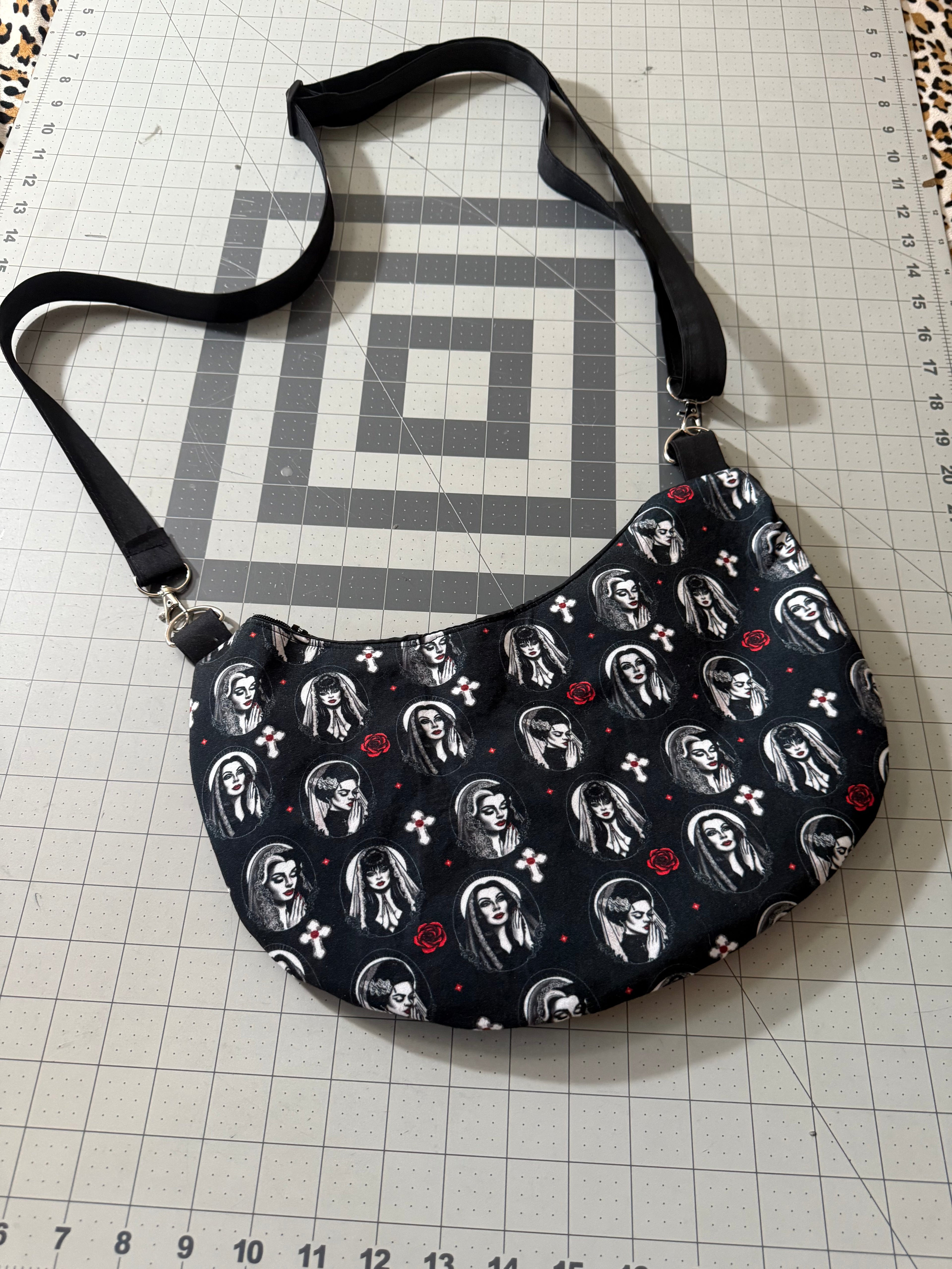 Catholic Ghouls Crescent Crossbody Bag