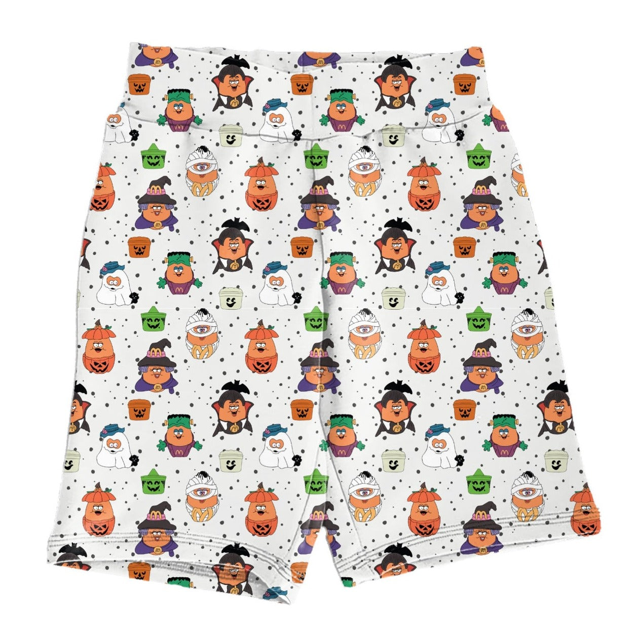 White Spooky Nugget Biker Shorts