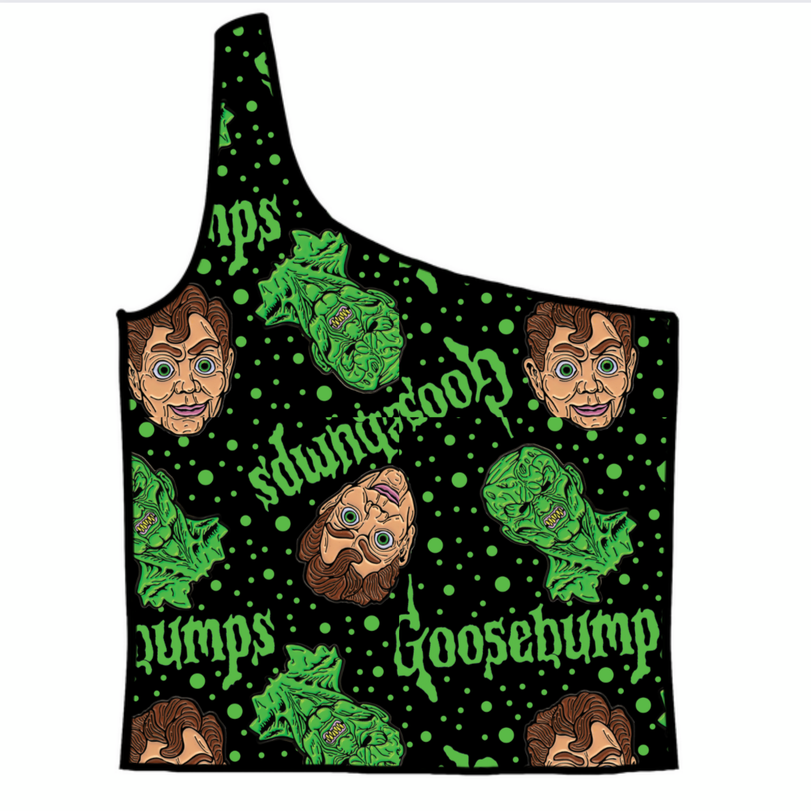 90’s Storybook Adult One-Shoulder Cropped Top
