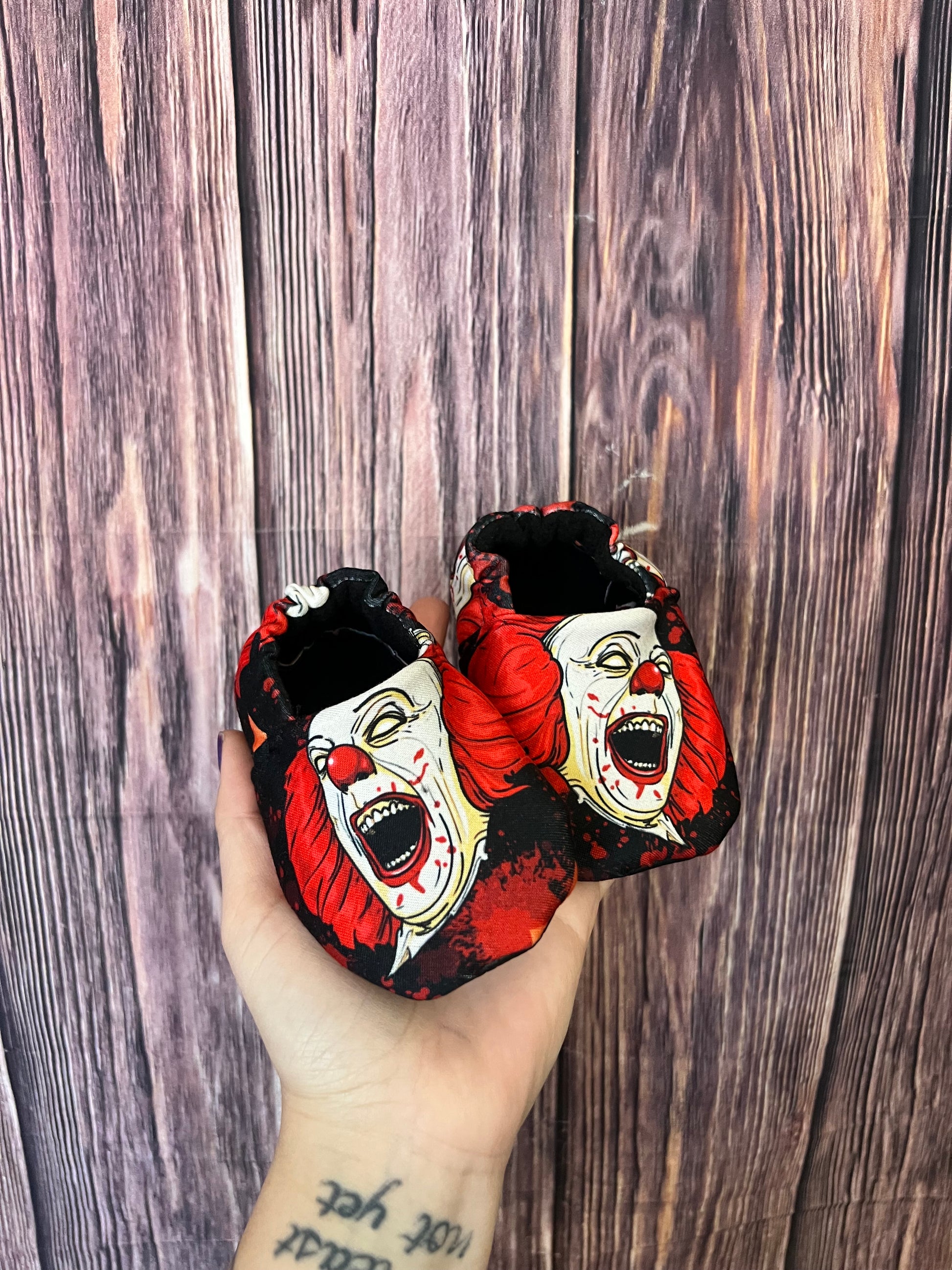 80’s Clown Baby Booties