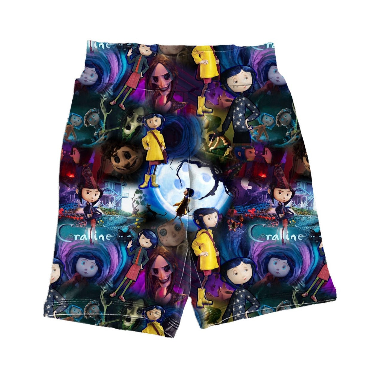 Button Eyed Girl Biker Shorts