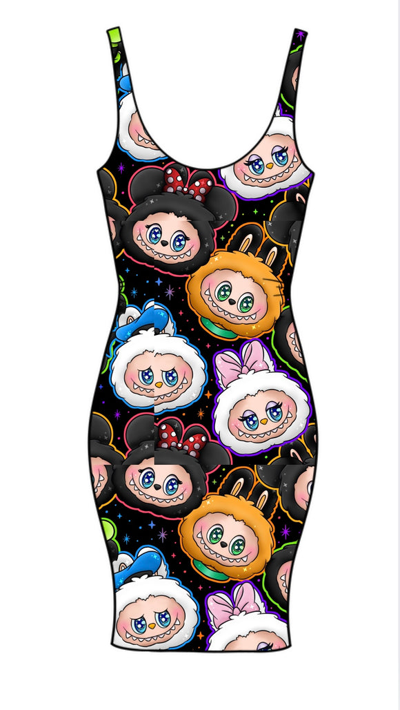 Fuzzy Buddy Black Adult Bodycon