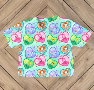 Mashup Pastel Horror Hearts Adult Crop Top