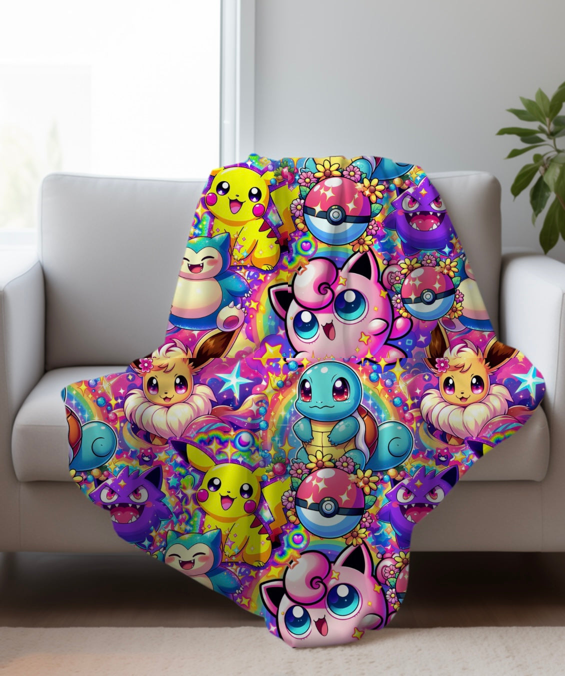 Rainbow Poke Blanket