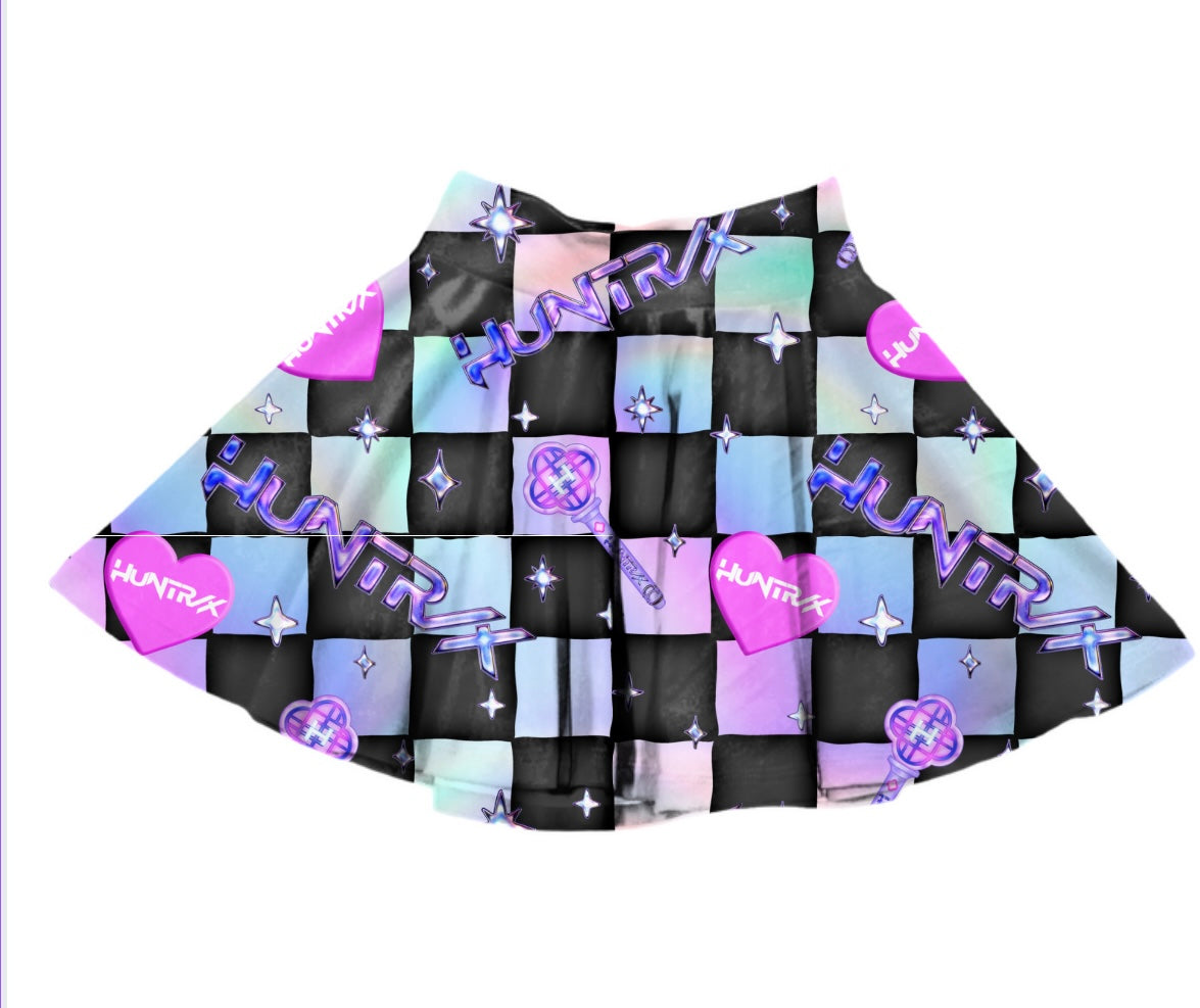 Popstar Checkered Skater Skirt