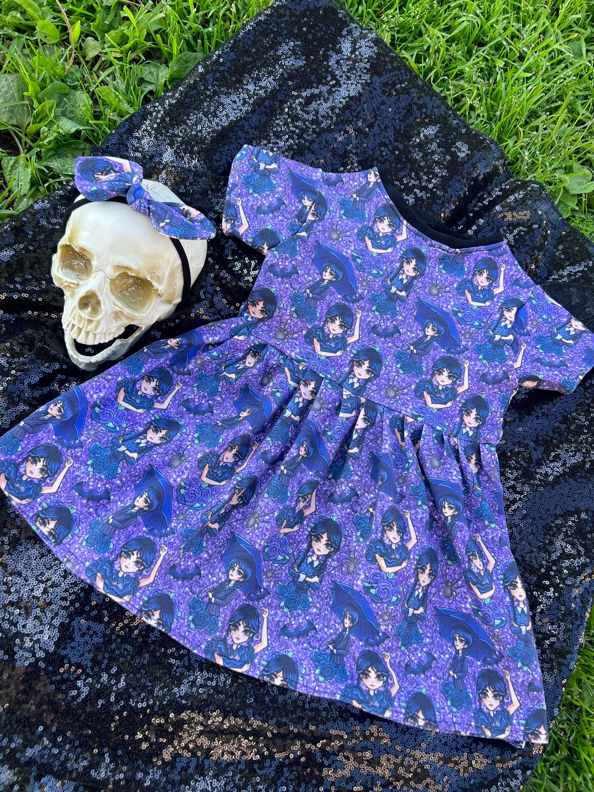 Mid Week Girl Skater Dress & Matching Bow