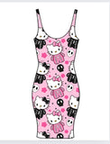 HK Pink Skelly Adult Bodycon