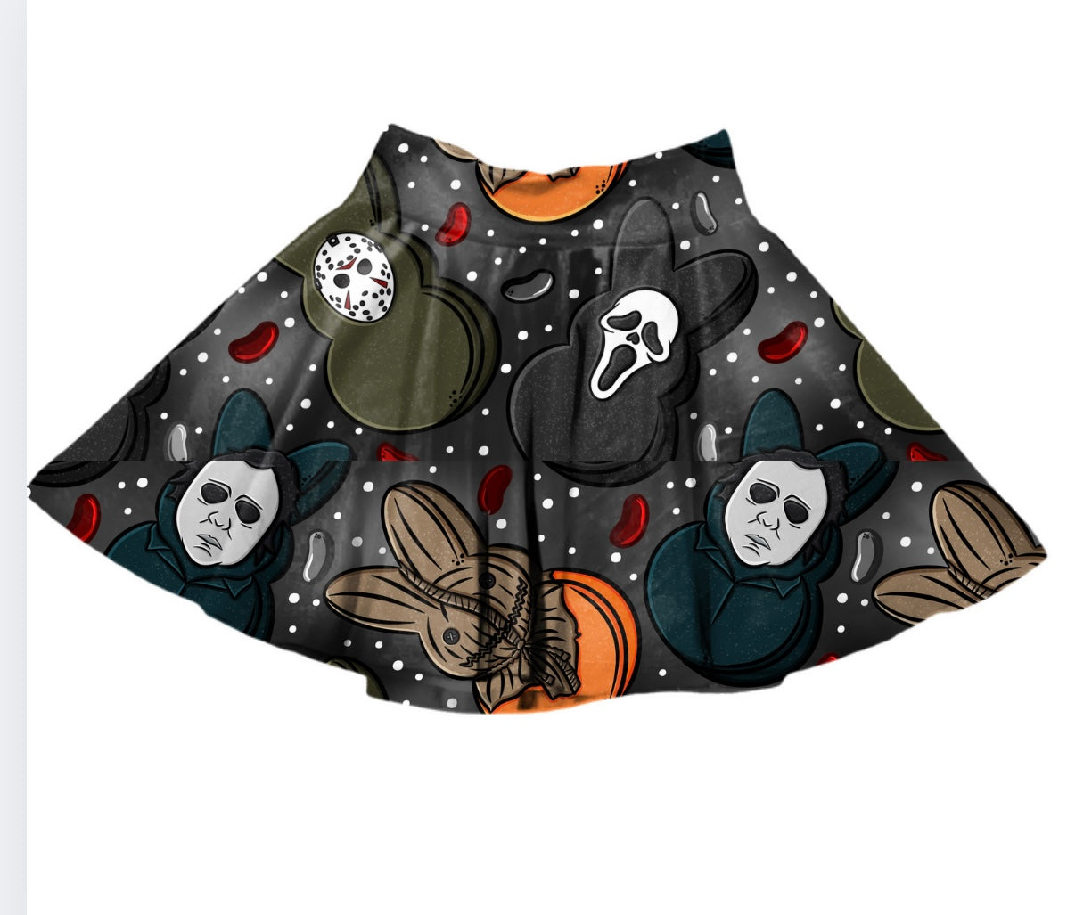 Black Easterween Skater Skirt