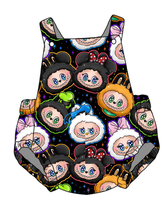 Fuzzy Buddy Black Unisex Baby Romper