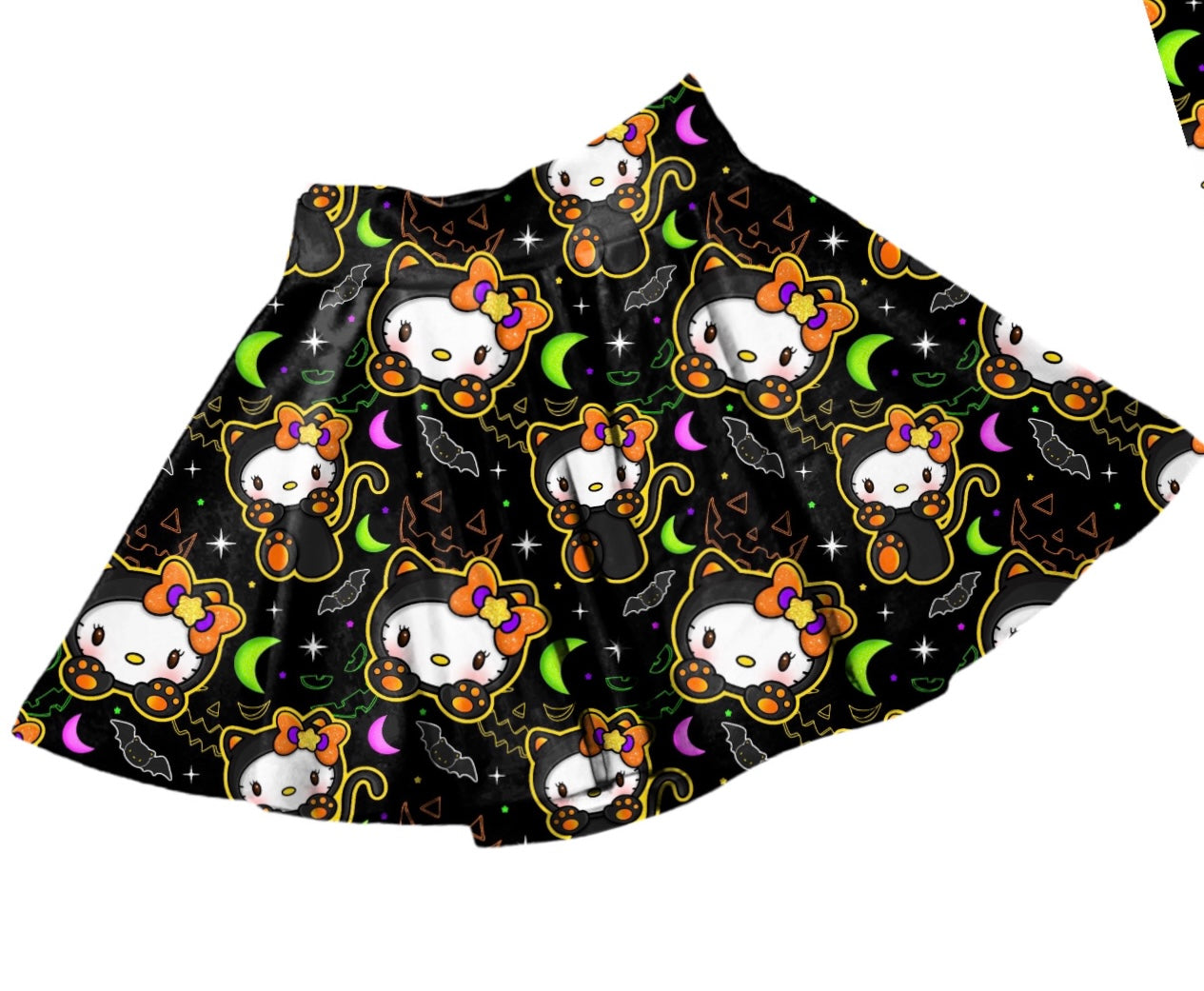 Halloween Kitty Skater Skirt