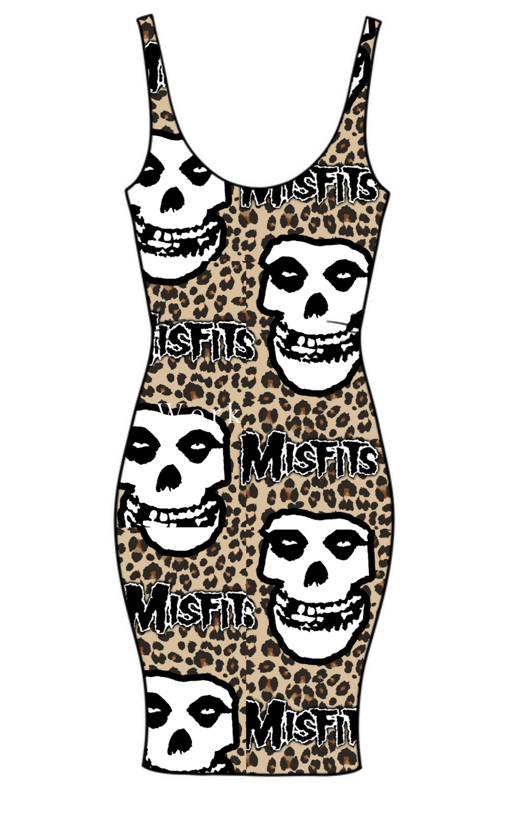 Leopard Skull Adult Bodycon