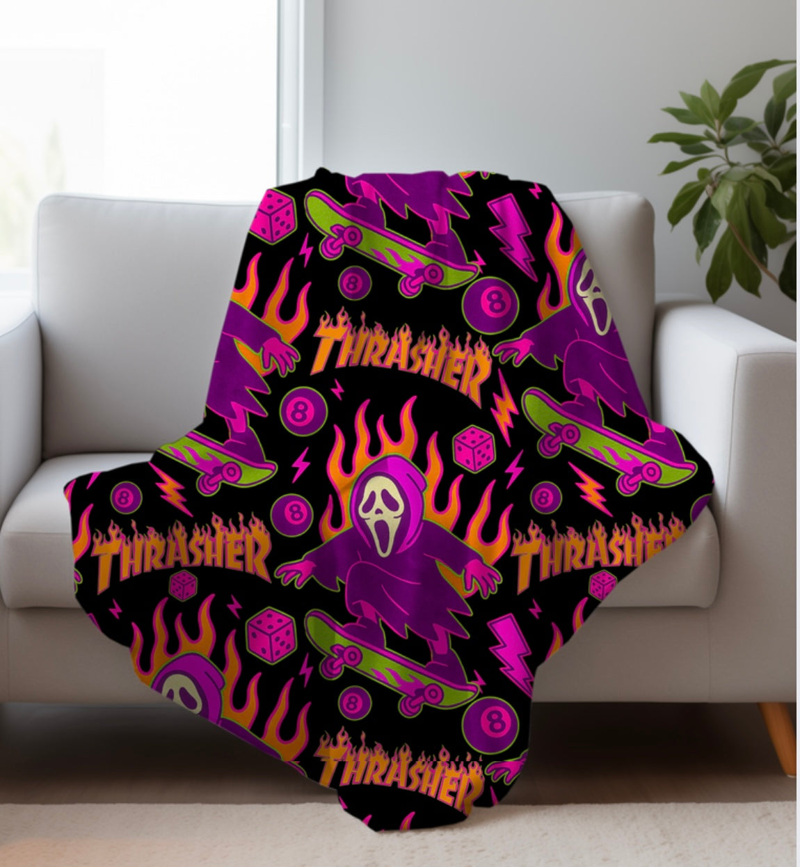 Thrasher Ghost Blanket