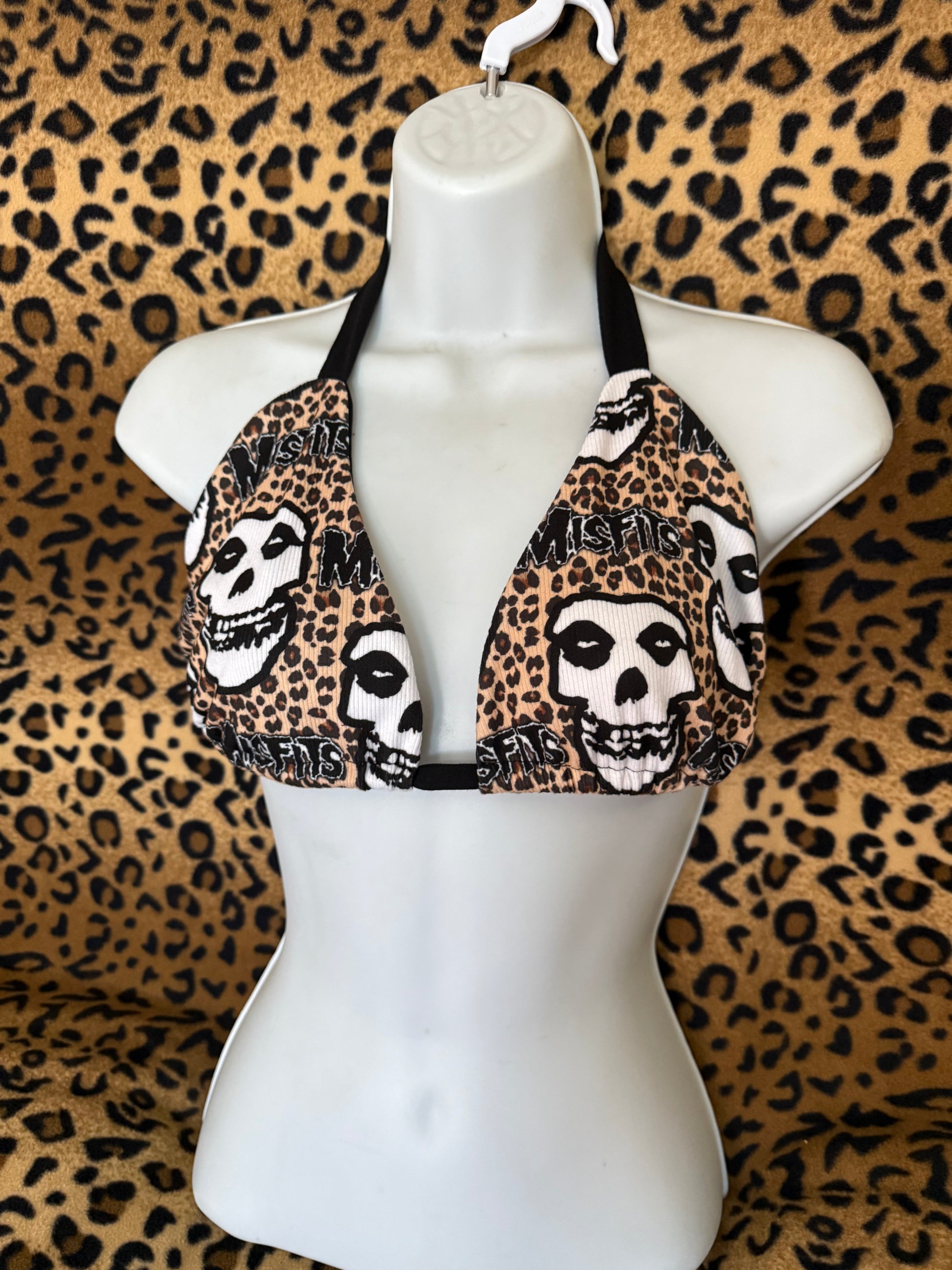 Leopard Skulls Bikini Top