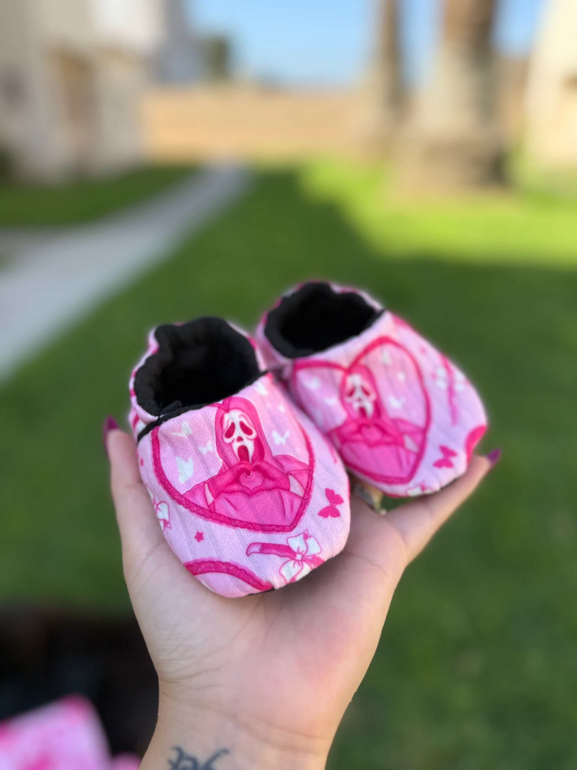 Pastel Heart GF Baby Booties