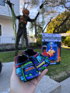 Neon Spooky Books Baby Booties
