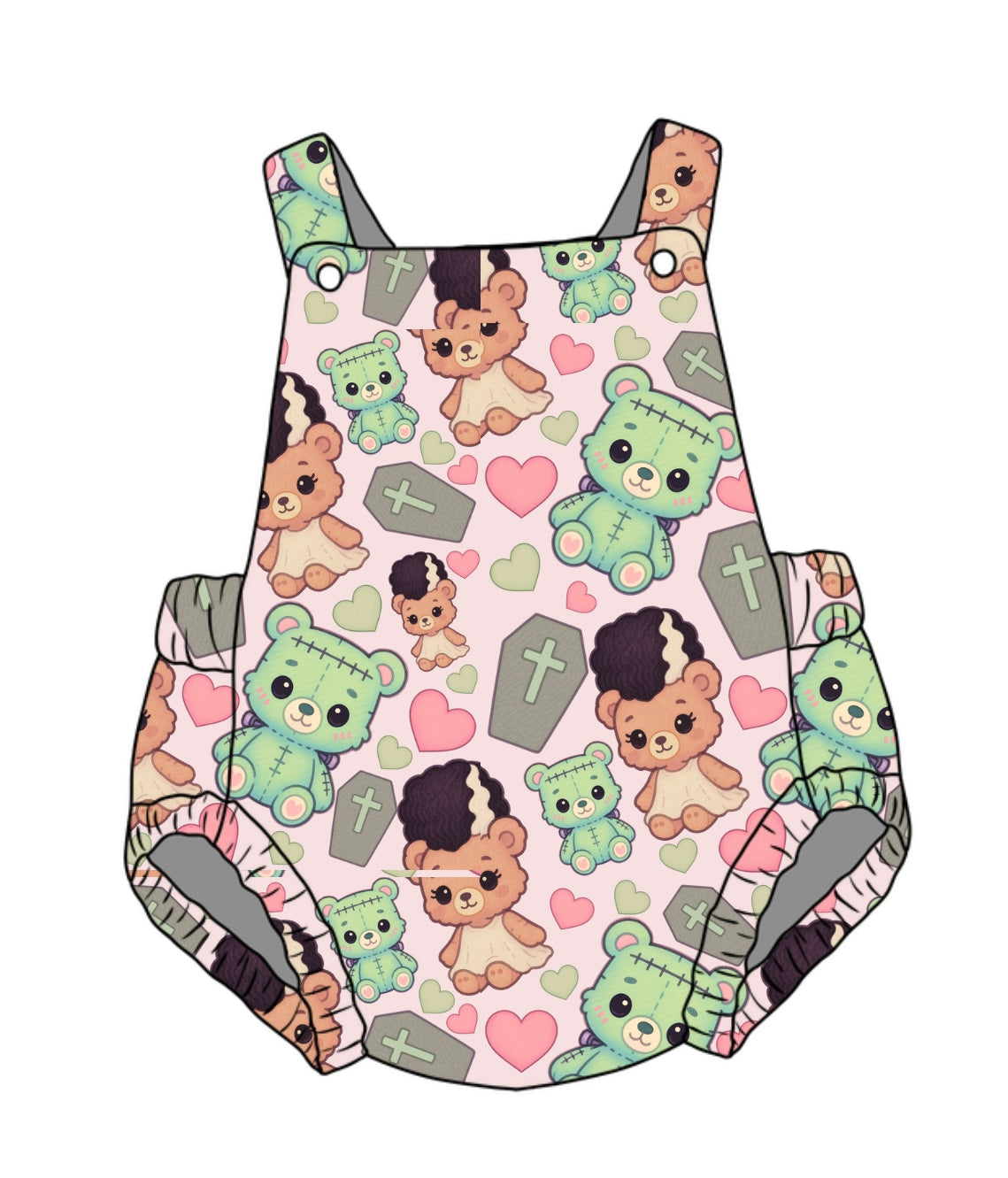 Frank n Bride Bears Unisex Baby Romper