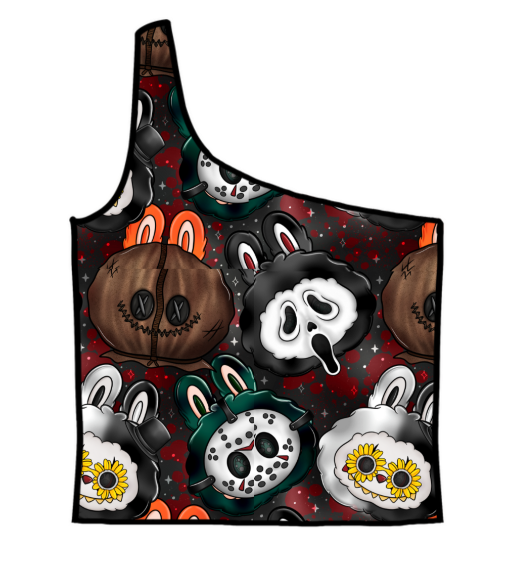 Horror Bubu Shoulder Crop Top