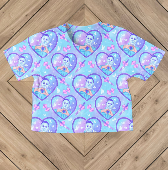 MM Pastel Horror Hearts Adult Crop Top