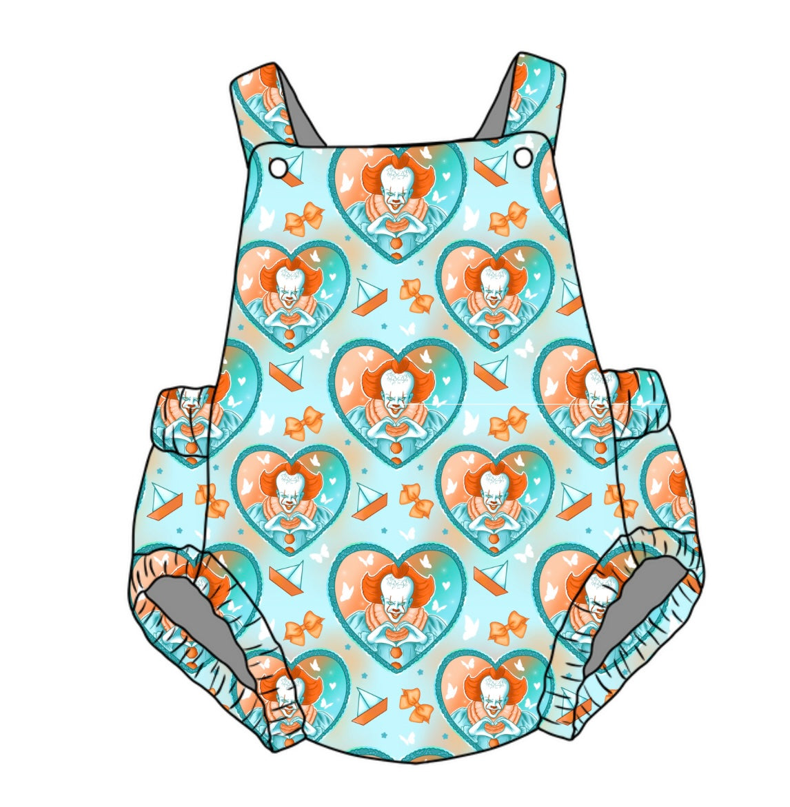 PW Horror Pastel Hearts Romper