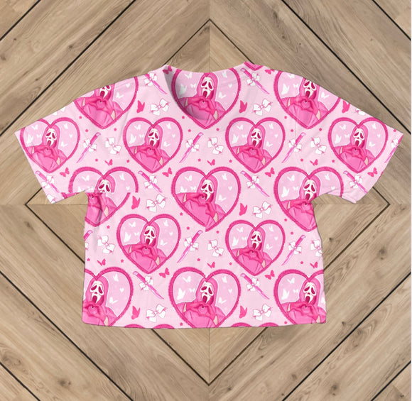 GF Pastel Horror Hearts Adult Crop Top